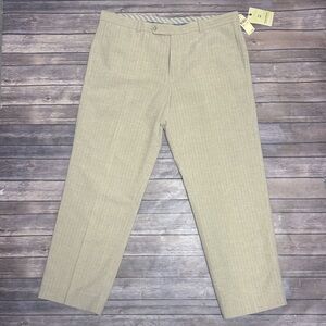 Tommy Bahama Ivory Beige Stripe Woven Linden Beach Club Linen Silk Blend Pant 40